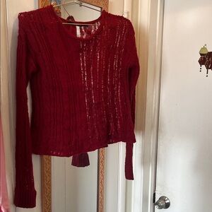 kensie maroon knit sweater size xs